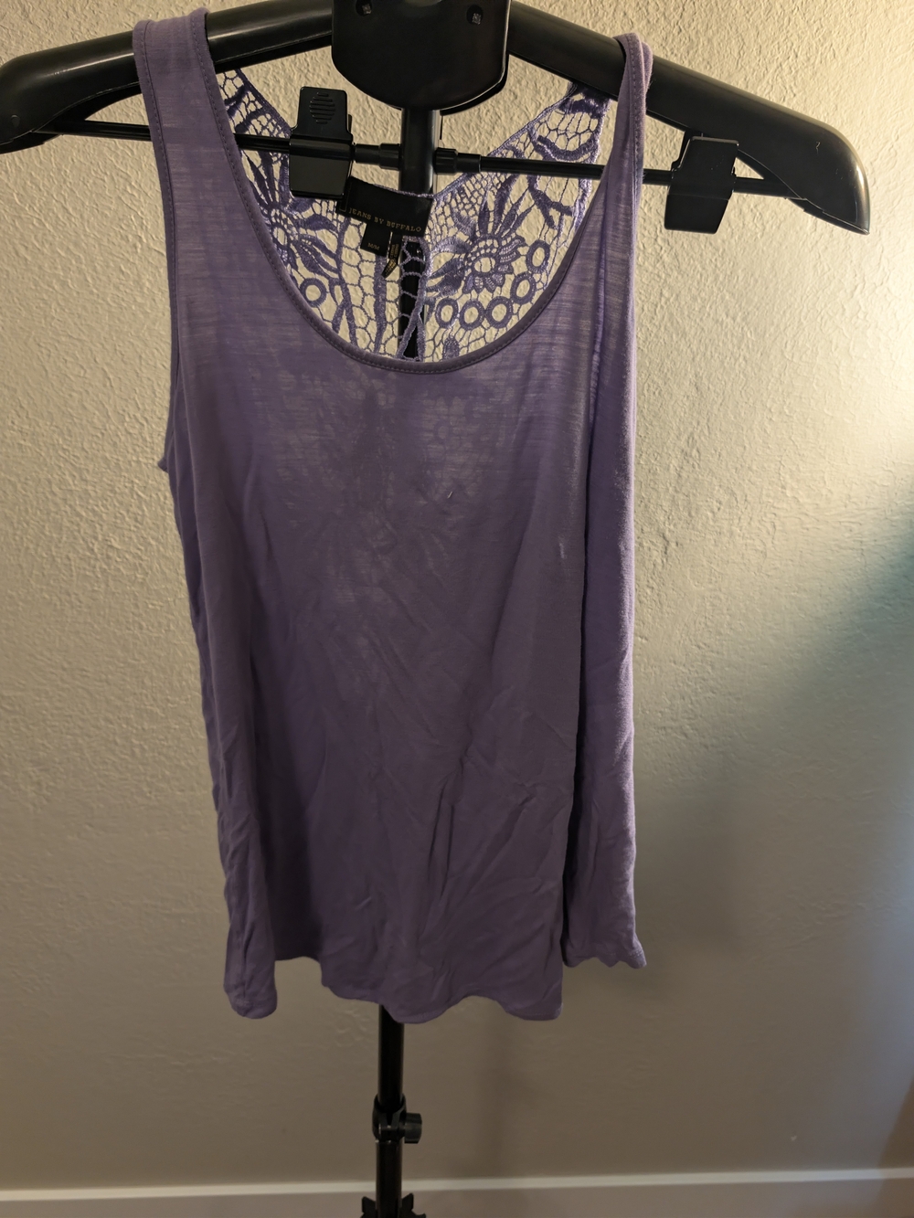 Lavender Lace-Back Tank Top - Ladies Sleeveless Knit